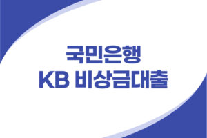 국민은행 KB 비상금대출